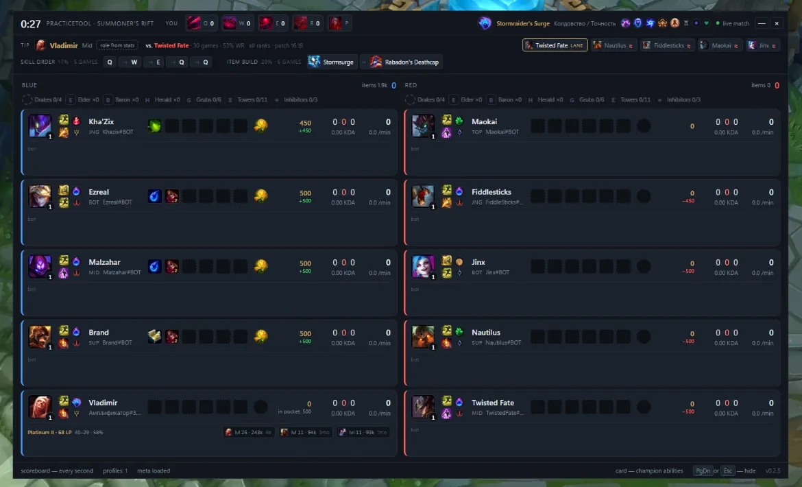 Sintence overlay in a match